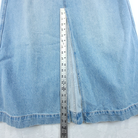 Frye Women's Front-Slit Seamed Denim Skirt Size 31 Farrah Wash NWT - Picture 5 of 8